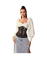 Black Lace-Up Corset