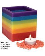 Square Pride Candle - Soy Wax 12x12 mm