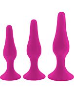 Curved Anal Seduction Kit - Set of 3 Silicone Plugs