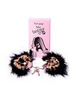 Handcuffs plush leopard