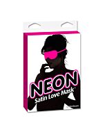 Neon pink satin mask