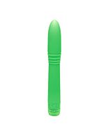 Neon luv touch vibrator and green slender fluted