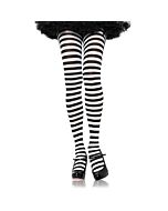 Leg avenue white striped tights and black queen