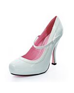Leg avenue maryjane white patent leather shoe
