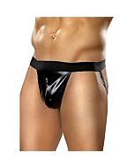 Male power jockstrap black liquid onyx