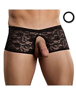 Male power boxer white lace opening