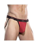 Male power suspensory red crochet