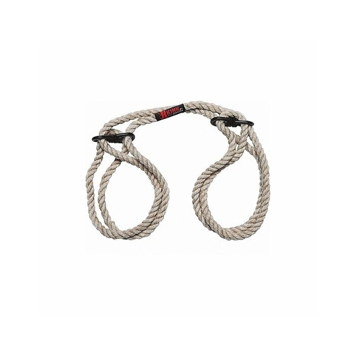 Hogtied - bind & tie - 6mm hemp wrist or ankle cuffs - natural