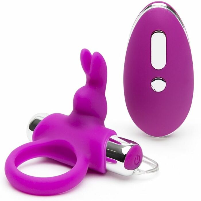 Happy rabbit remote control ring purple