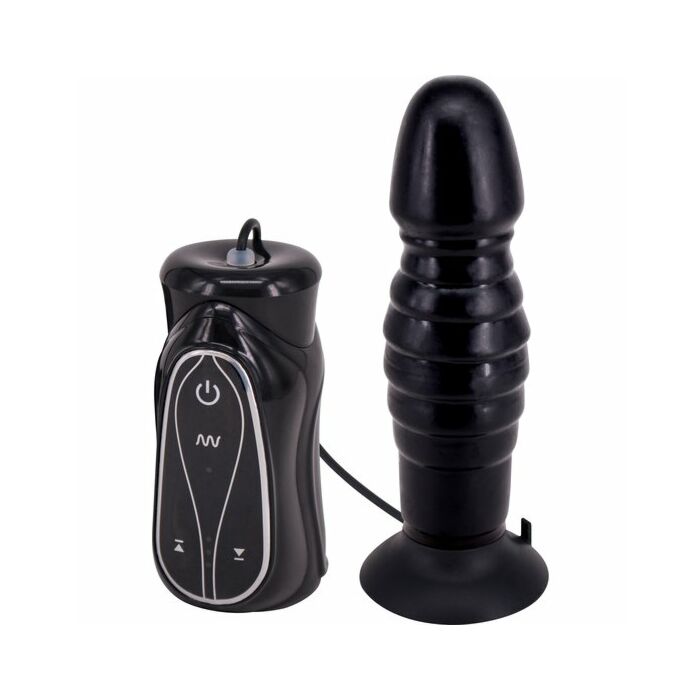 Leasure thrust - vibrating butt plug black