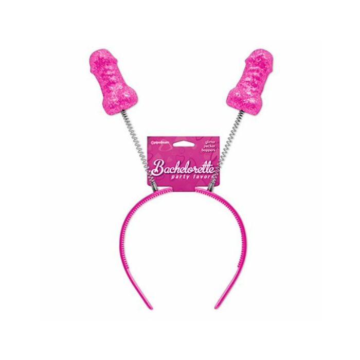 Bachelorette tiara with glitter feathers