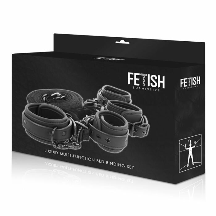 Fetish submissive cuff and tether set