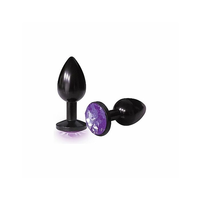 Bejeweled annodized stainless steel plug - violet