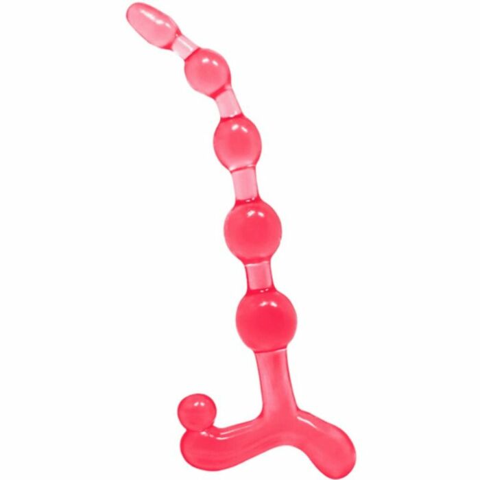 Bendy twist anal beads  red