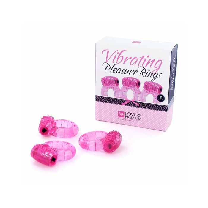 Loverspremium - pleasure rings 3 pieces pink