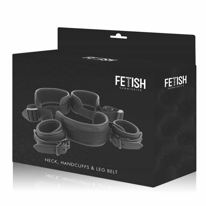 Fetish submissive open leg set