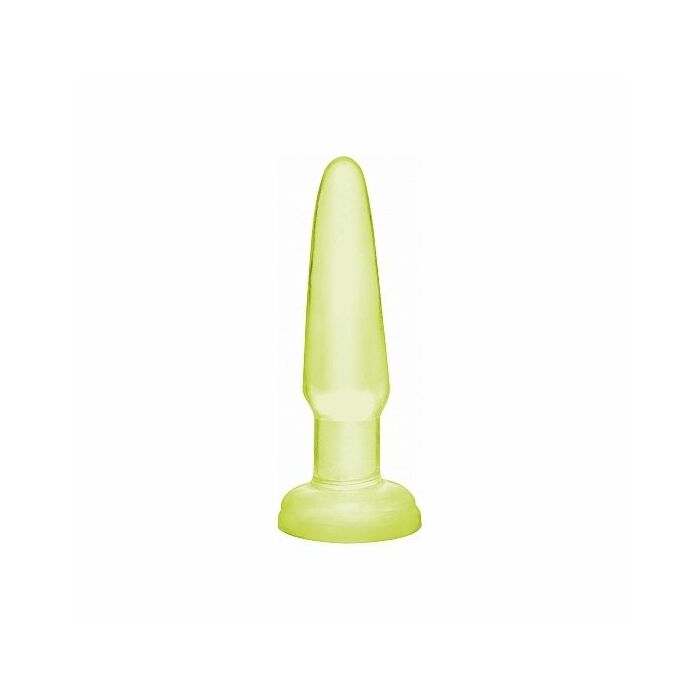 Basix rubber works beginners butt plug glow in the dark 9 cm