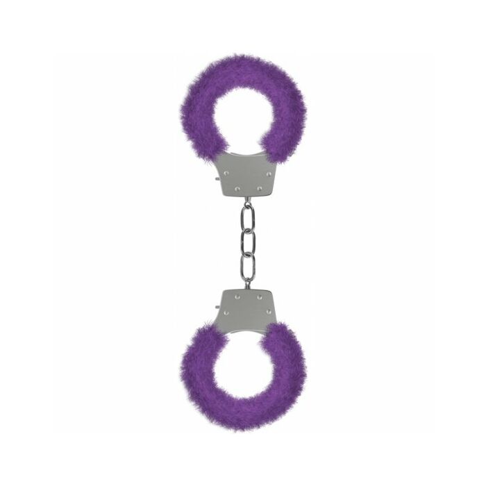 Ouch pleasure furry handcuffs purple