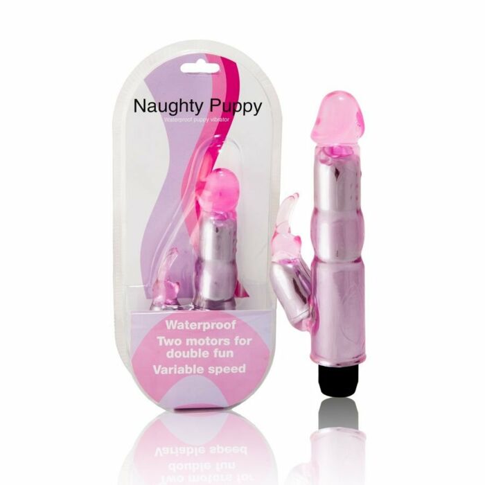 Naughty puppy vibrator pink