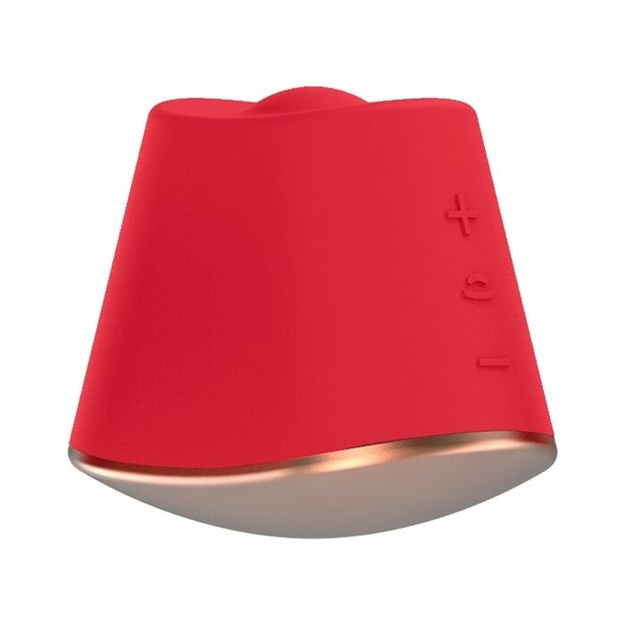 Rotating & vibrating clitoral stimulator - dazzling - red