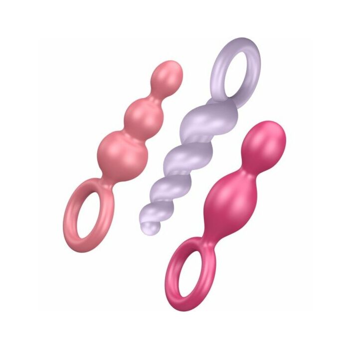 Satisfyer anal plugs set 3pcs tricolor