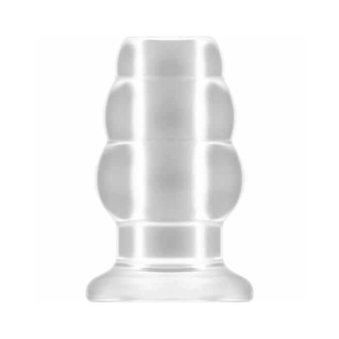 No.50 - medium hollow tunnel butt plug - 4 inch - translucent