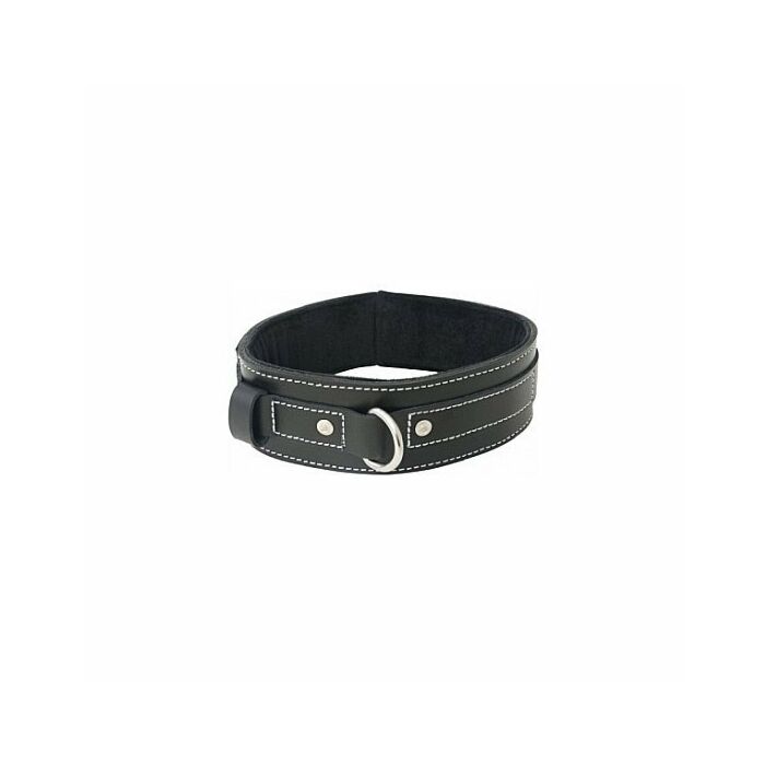 Lined leather collar
