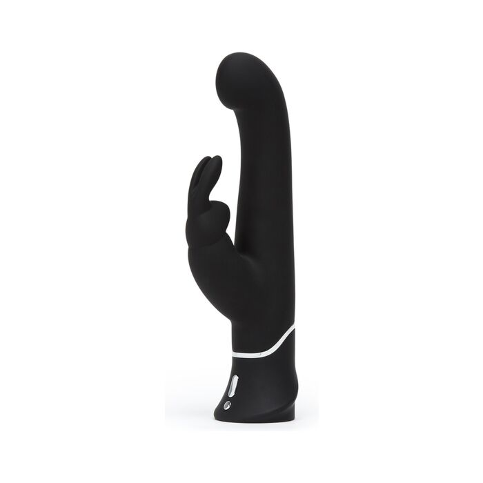 G-spot double stimulation vibrator - black