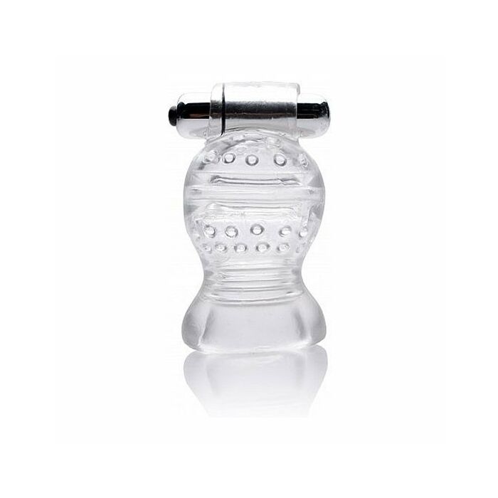 Clear vibrating penis head teaser