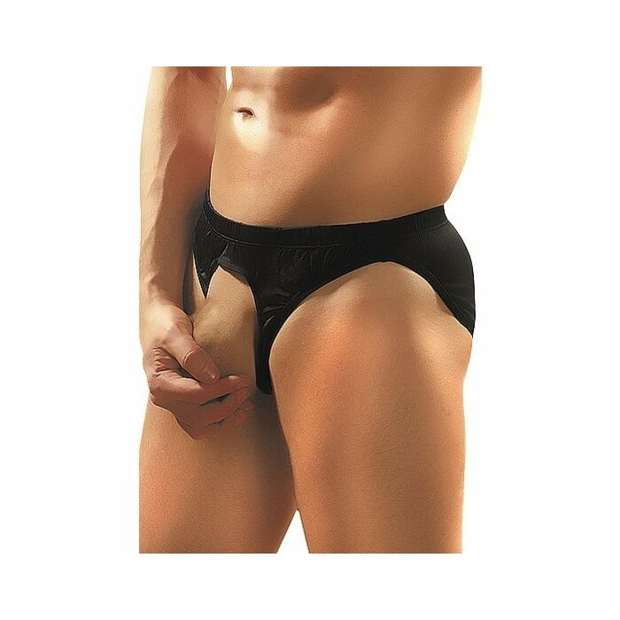 Male power pouchless brief black