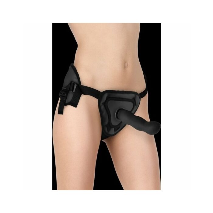 Deluxe silicone strap on - 8 inch - black