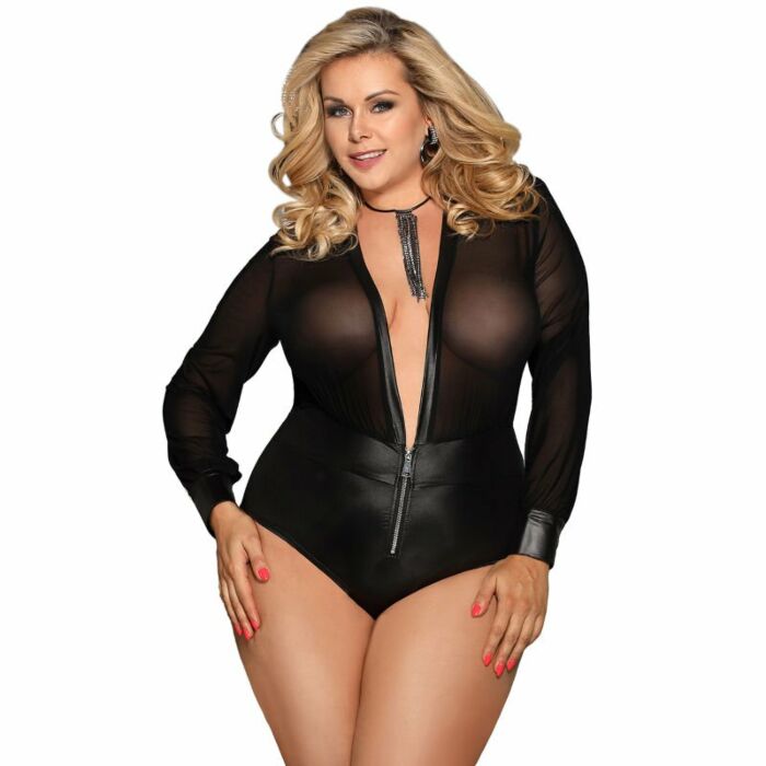 Subblime queen plus zip and long sleeve teddy s/m