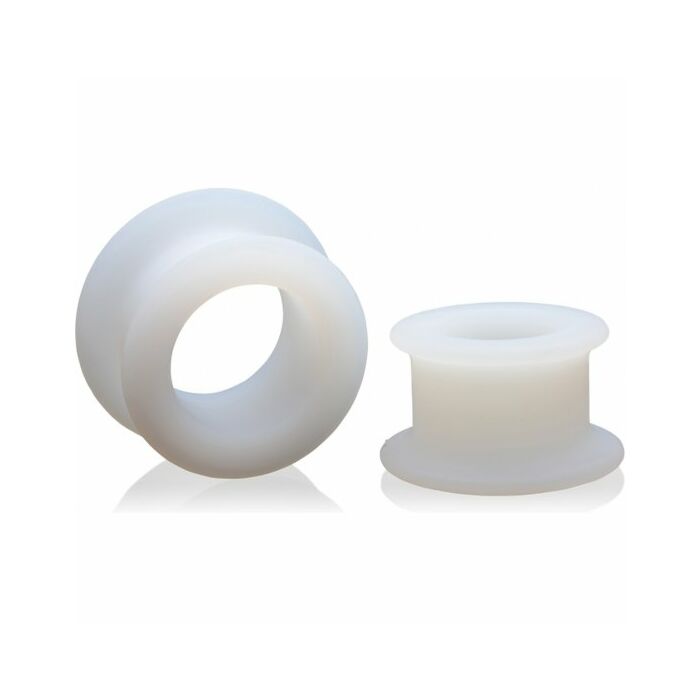 Stretch master 2 pc silicone anal grommet set - white