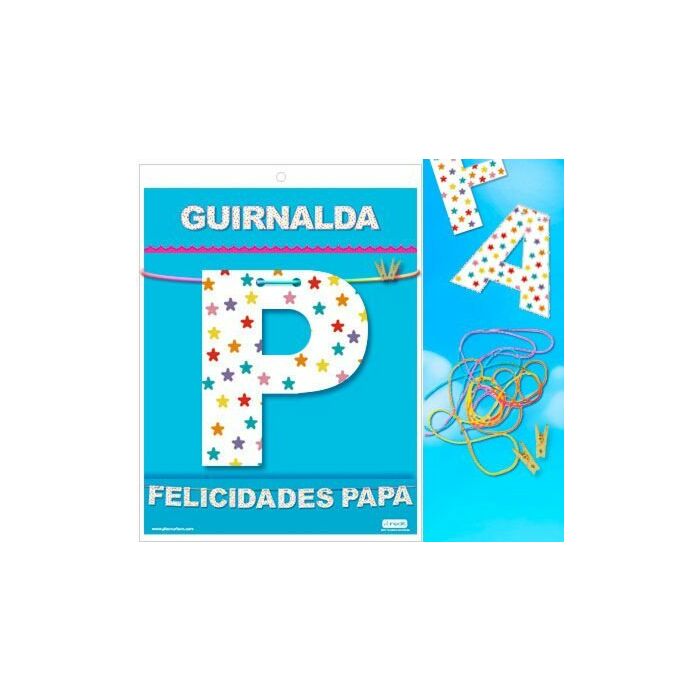 Guirnalda felicidades papa (cartulina 220gr)