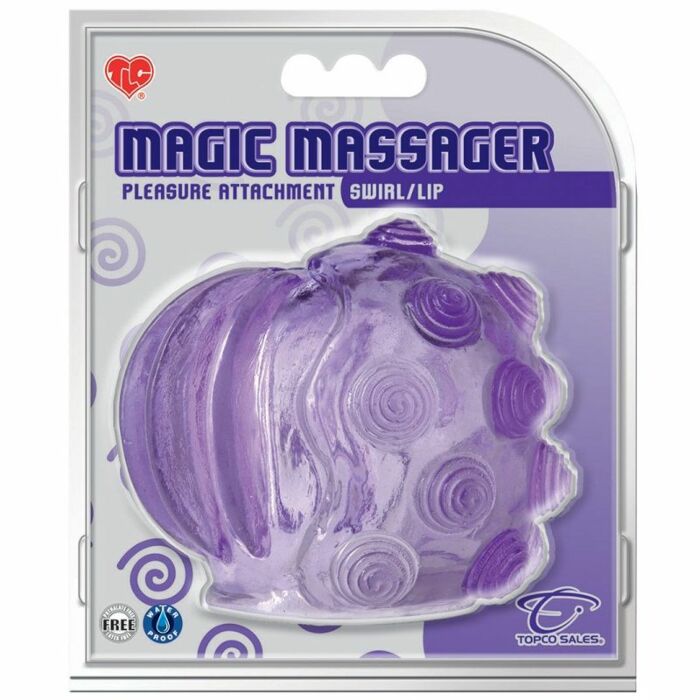 Tlc magic masager pleasure attachment, swirl / lip