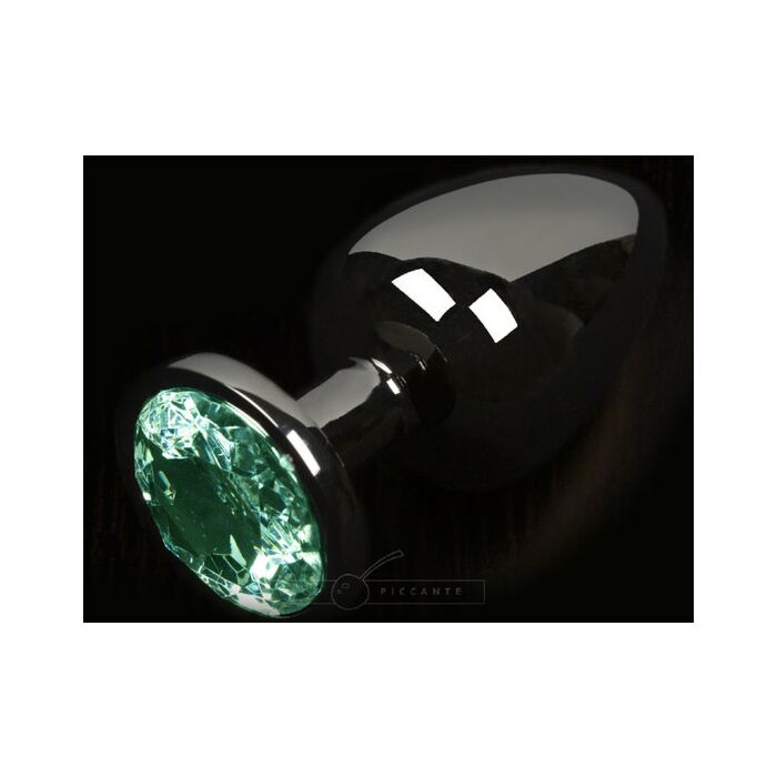 Plug metal gema verde - s