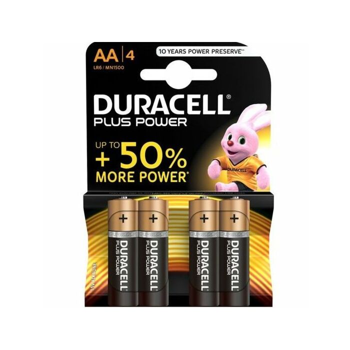 Duracell plus power battery aa lr6 4units
