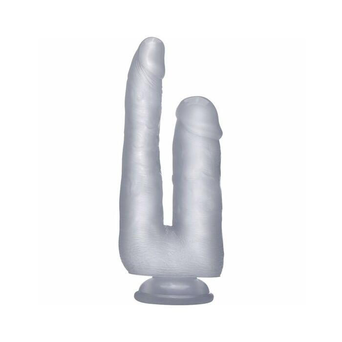 Realistic double cock - 9 inch - translucent