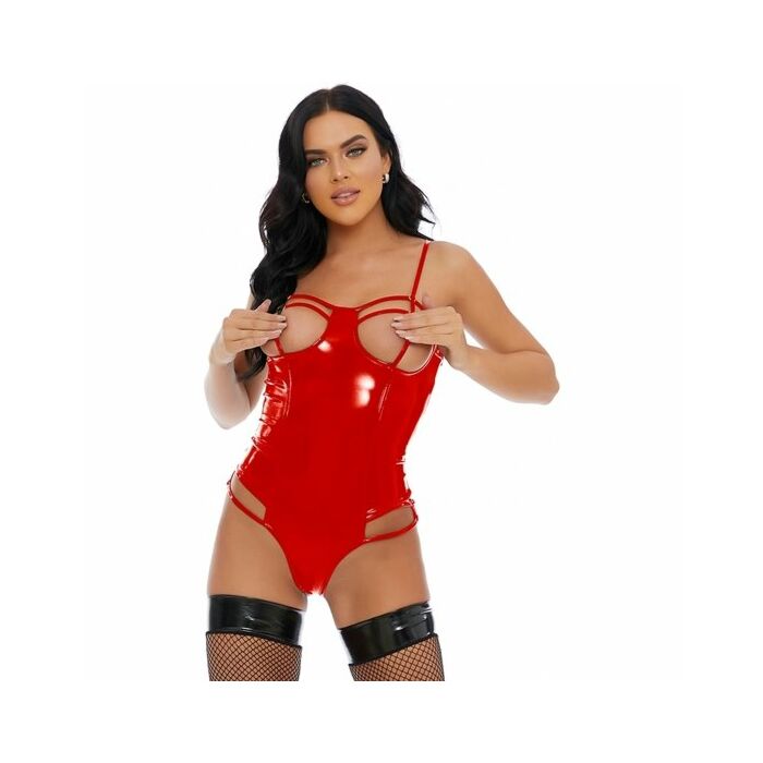 Slick me down vinyl teddy red