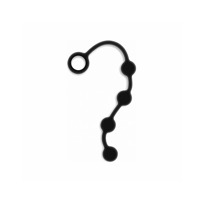 Excite silicone anal beads - black