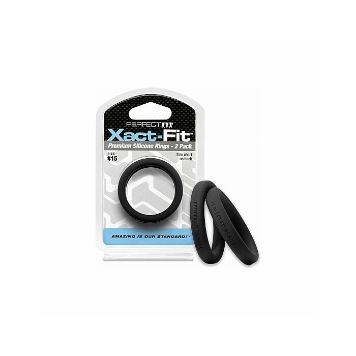 15 xact-fit cockring 2-pack - black