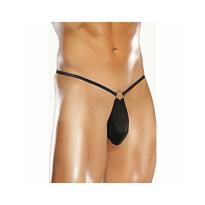 Male power g-string with front ring