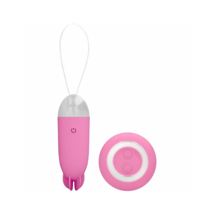 Noah dual rechargeable vibrating remote toy pink