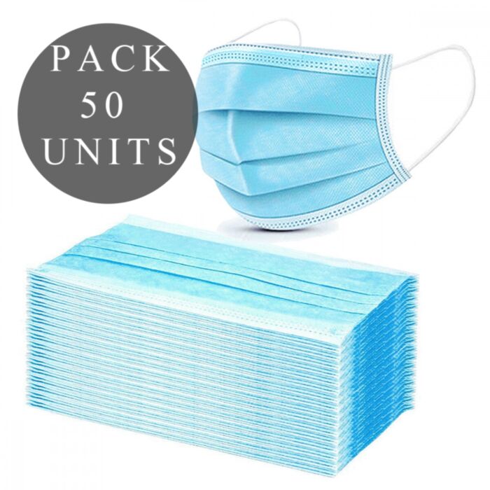 Hygienic masks 3 layers covid -19- 50 units