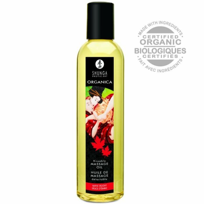 Shunga aceite masaje erotico organico maple delight