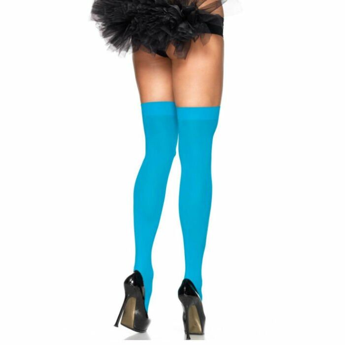 Leg avenue nylon thigh highs blue