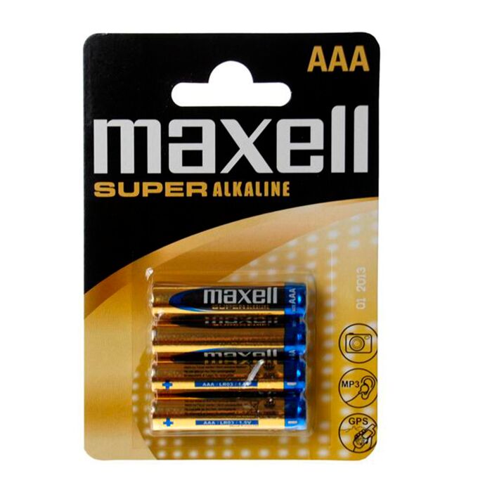 Maxell  super alkaline aaa lr03 4uds