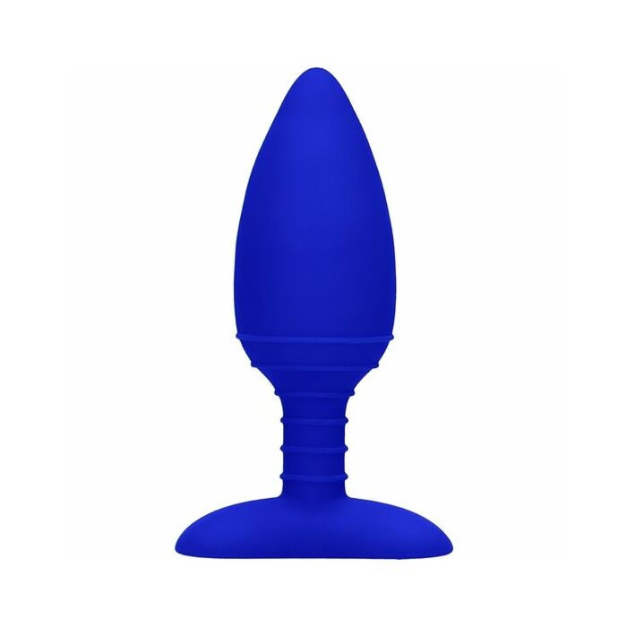 Heating anal butt plug - glow - blue