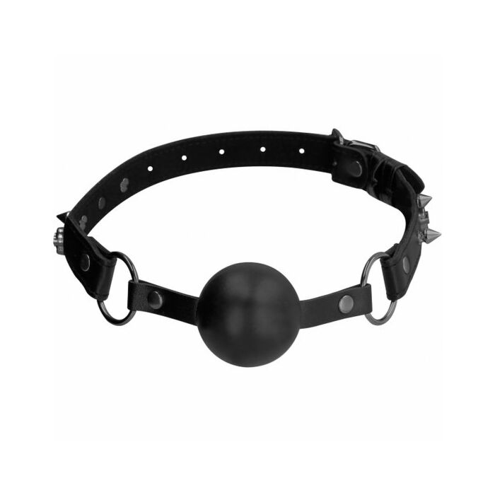 Ouch! skulls and bones - silicone ball gag - black
