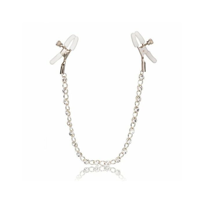 Crystal chain nipple clamps